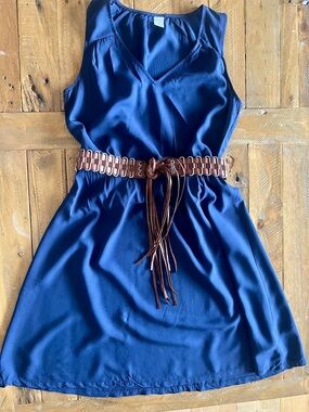 Old Navy Blue V-Neck Sleeveless Dress US S